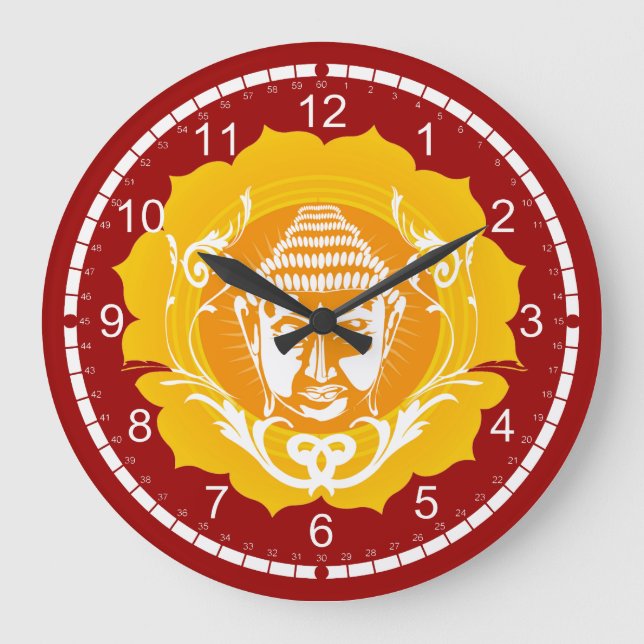 Reloj Redondo Grande Face of Buddha (Anverso)