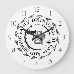 Reloj Redondo Grande Fácilmente Distraído Por Gatos Y Masticado