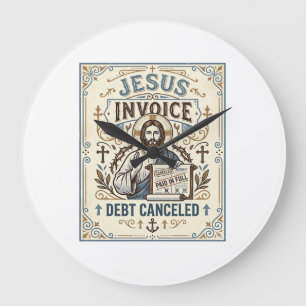 Reloj Redondo Grande Factura de Jesús Deuda Cancelada Factura de Jesús 