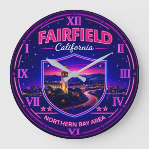 Reloj Redondo Grande Fairfield California Scenic Valley Neon