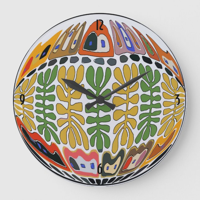 Reloj Redondo Grande Fairgrounds, New Orleans Resumen de Arte (Anverso)