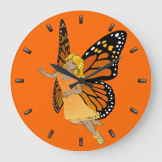 Reloj Redondo Grande Fairy Clock Butfly Faeries Wall Clock Fairy Art