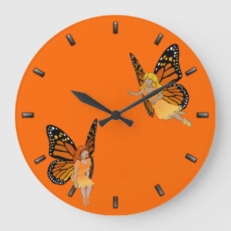 Reloj Redondo Grande Fairy Clock Butfly Faeries Wall Clock Fairy Art