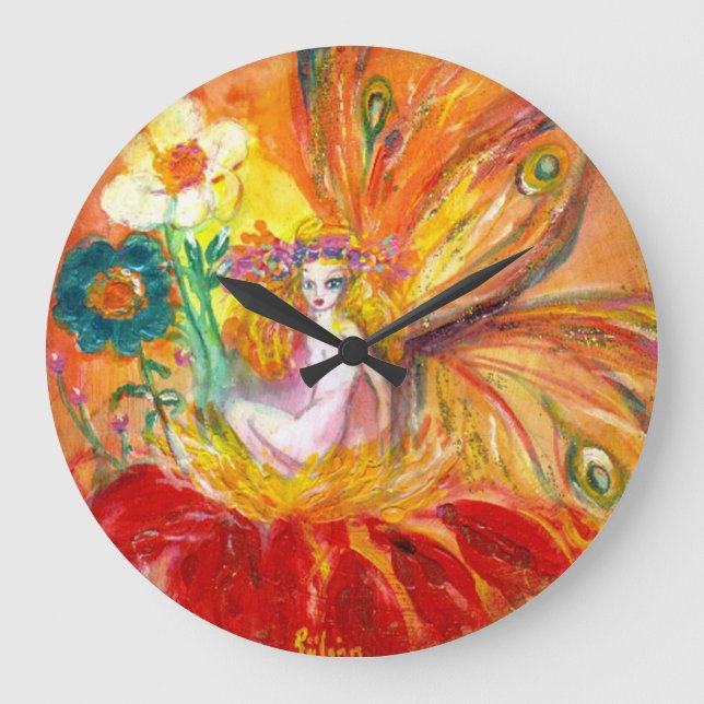 RELOJ REDONDO GRANDE FAIRY OF THE FLOWERS (Anverso)
