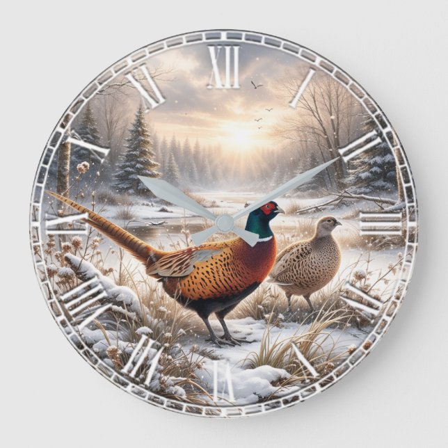 Reloj Redondo Grande Faisán  (Anverso)