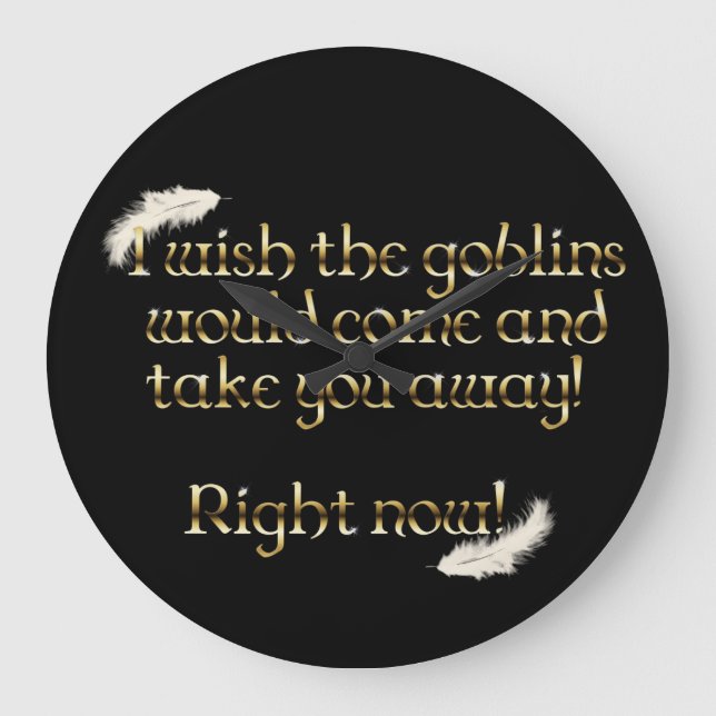 Reloj Redondo Grande Falln Goblins Te Lleva (Anverso)