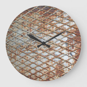 Reloj Redondo Grande Falln Rusty Grate