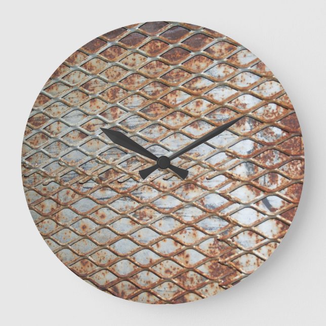 Reloj Redondo Grande Falln Rusty Grate (Anverso)