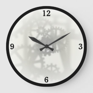 Reloj Redondo Grande Falsos engranajes transparentes