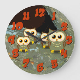 Reloj Redondo Grande Familia Owl