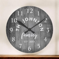 Familia Personalizado de Madera Nombre Rústico Gra