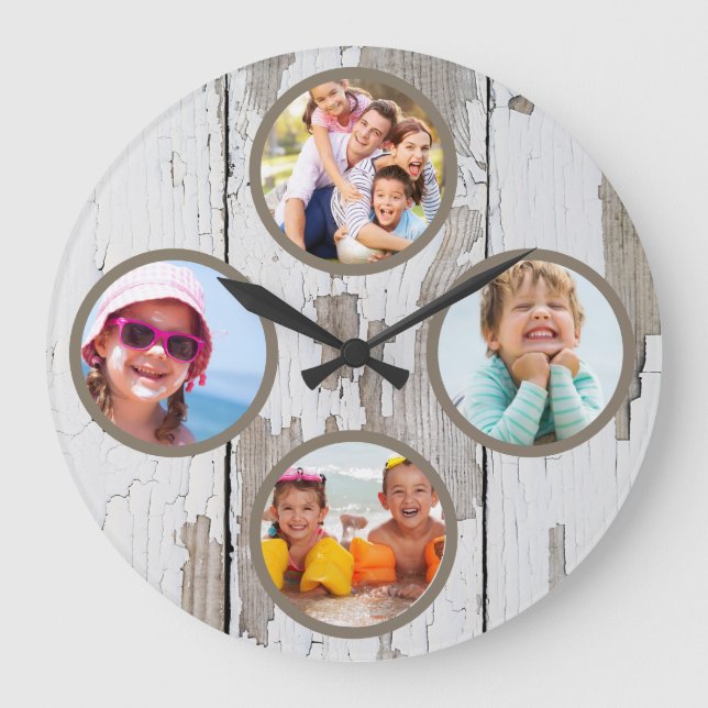Reloj Redondo Grande Familia Rusa Keepsake multifoto (Anverso)
