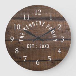 Reloj Redondo Grande Familia Rustic Brown Molesta