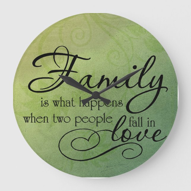 Reloj Redondo Grande Familia y amor (Anverso)