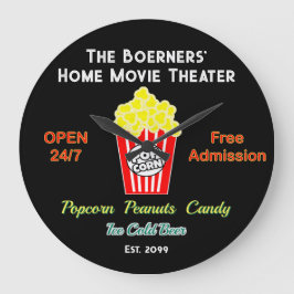 Reloj Redondo Grande Family Home Movie Theater Open 24/7 