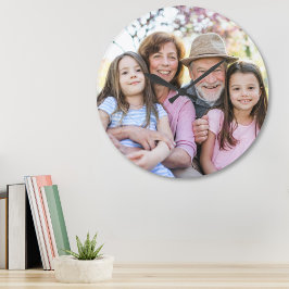 Reloj Redondo Grande Family Memories Personalized Grandparent Photo