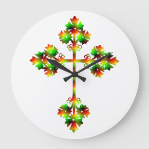 RELOJ REDONDO GRANDE FANCY CROSS