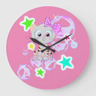 Reloj Redondo Grande Fancy Kitten