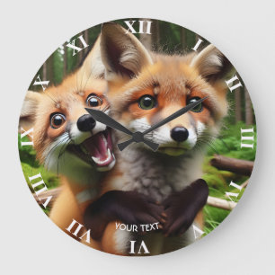 Reloj Redondo Grande Fantasía Cuesta dos zorros