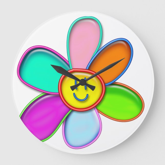 RELOJ REDONDO GRANDE FANTASÍA DE BURBUJAS - (Anverso)