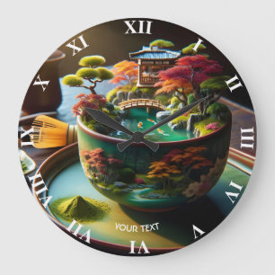 Reloj Redondo Grande Fantasía en la Copa del Paisaje de Japón