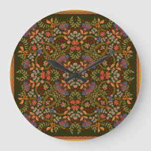 Reloj Redondo Grande Fantasía Floral Square Pocket Design