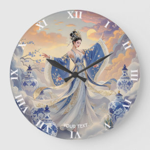 Reloj Redondo Grande Fantasía linda actriz de ópera