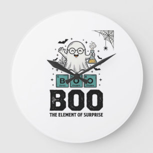 Reloj Redondo Grande Fantasma de Halloween Ciencia Divertida Vintage_1