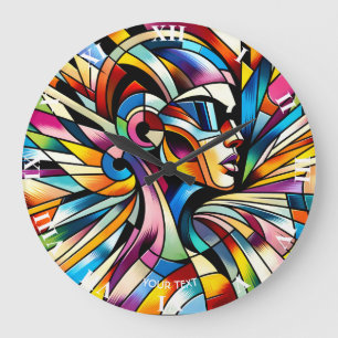 Reloj Redondo Grande Fantasy Cute abstrae mujer surrealista