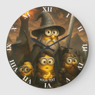Reloj Redondo Grande Fantasy Cute bananas valientes Fiesta