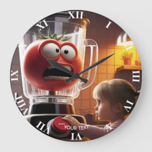 Reloj Redondo Grande Fantasy Cute Chica Tomato Blender