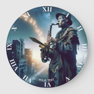 Reloj Redondo Grande Fantasy Cute City Music Man