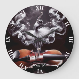 Reloj Redondo Grande Fantasy Cute Dancing Ballerina Violin