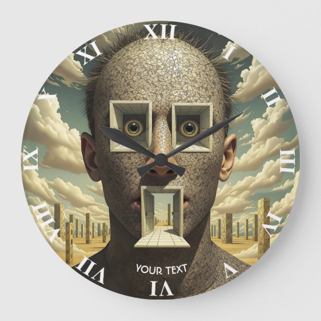 Reloj Redondo Grande Fantasy Cute Dote Windows Man (Anverso)