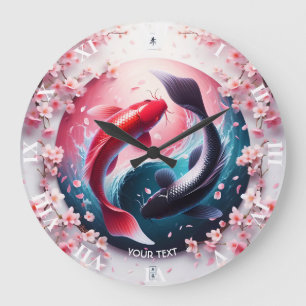 Reloj Redondo Grande Fantasy Cute Elegant Yin Yang