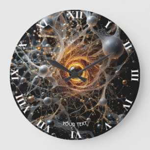 Reloj Redondo Grande Fantasy Cute Escena del espacio abstracto