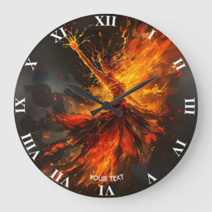 Reloj Redondo Grande Fantasy Cute Grand Flames Flamenco