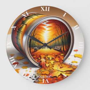 Reloj Redondo Grande Fantasy Cute Otumn Tin Forest