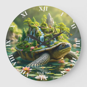 Reloj Redondo Grande Fantasy Cute Serene Turbina Shell