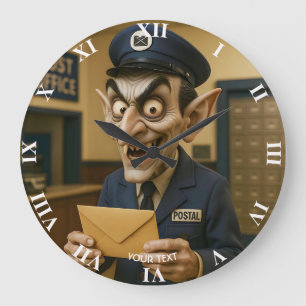 Reloj Redondo Grande Fantasy Cute Strange Postal Worker