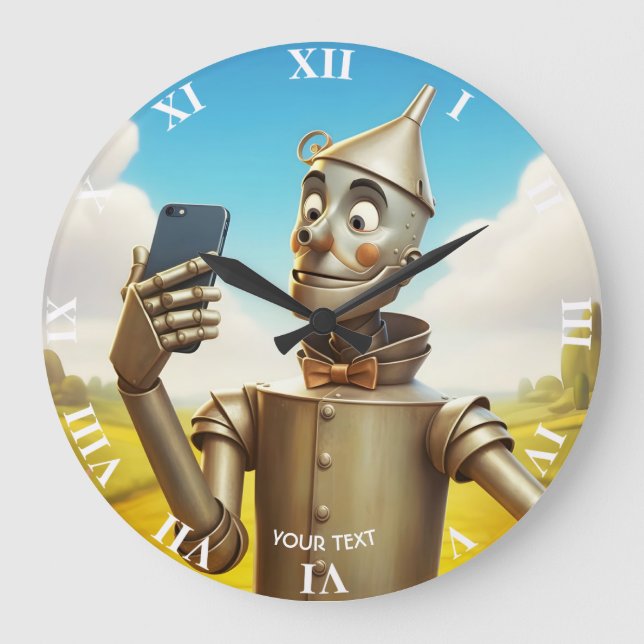 Reloj Redondo Grande Fantasy Cute Tin Man Road (Anverso)