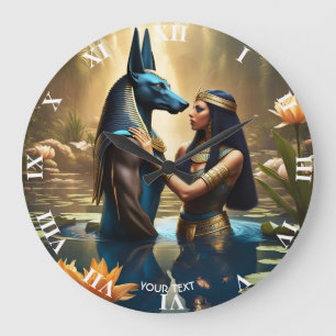 Reloj Redondo Grande Fantasy Cute Vivid Egypt God Woman