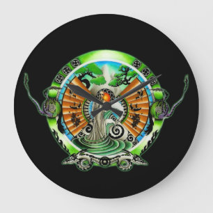 Reloj Redondo Grande Fantasy Kung Fu