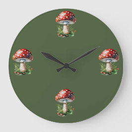 Reloj Redondo Grande Fantasy Mushroom