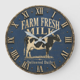 Reloj Redondo Grande Farm Fresh Milk Delivered Daily Rustic Dairy Farm