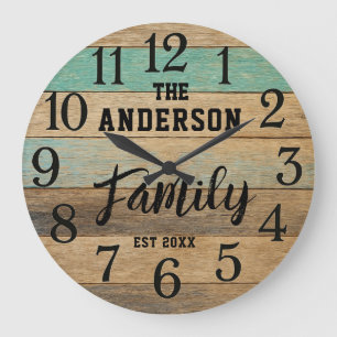 Reloj Redondo Grande Farmhouse home custom country style rustic