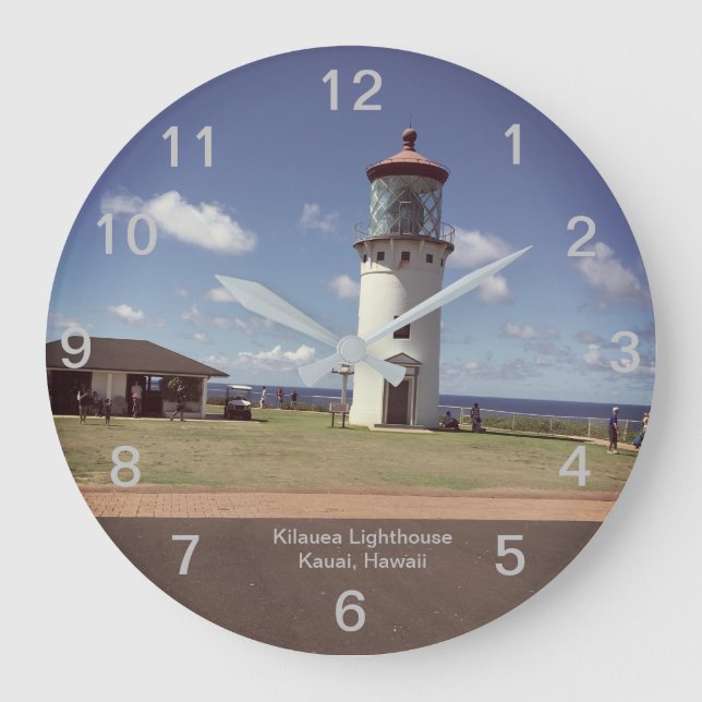 Reloj Redondo Grande Faro de Kilauea (Anverso)