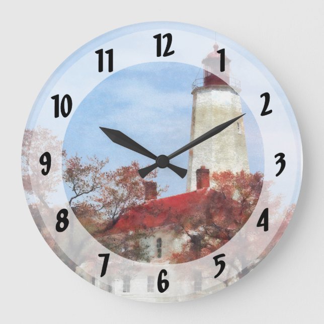Reloj Redondo Grande Faro de Sandy Hook (Anverso)