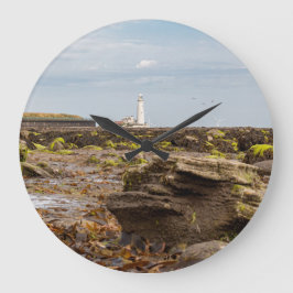 Reloj Redondo Grande faro de Whitley Bay 