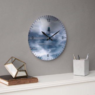 Reloj Redondo Grande Faro en la tormenta - Mar Báltico